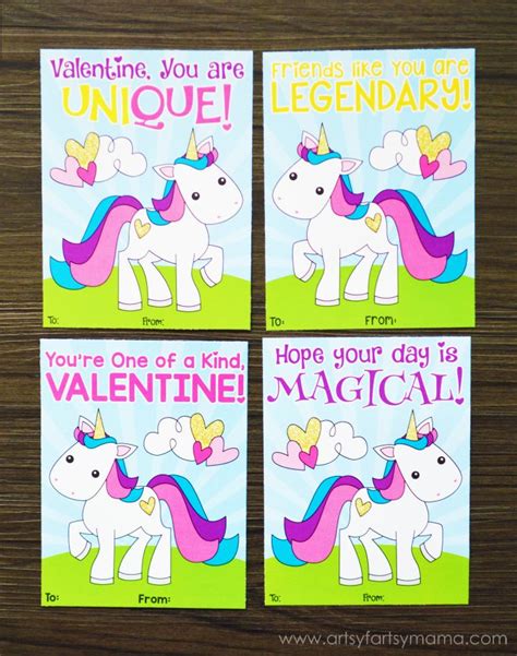 printable unicorn valentines unicorn valentine  printable