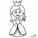 Princess Coloring Colouring Colour Pages Little Cartoon Lady Printable Kids Own Color Print Sheets Kiddycharts Cute Princesses She Disney Colorear sketch template