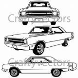Dodge Vector Charger Dart 1969 Etsy Silhouette Swinger Getdrawings sketch template