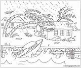 Pages Severe Coloring Weather Hurricane Color Kids Templates Adults Template Sketch sketch template