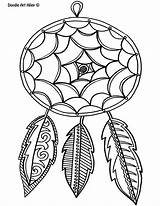 Coloring Dream Catcher Pages Dreamcatcher Printable Feather Drawing Catchers Doodle Easy Kids Alley Print Feathers Adult Colouring Color Colorful Patterns sketch template