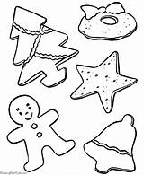 Coloring Christmas Cookies Cookie Pages Printable Kids Print Jar Color Sheets Santa Clipart Holiday Treats Para Sheet Colouring Printables Pintar sketch template
