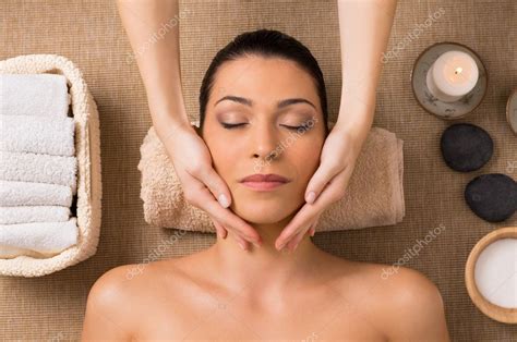 facial massage  spa stock photo  ridofranz