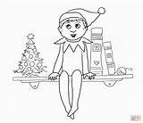 Coloring Elf Christmas Shelf Pages Printable Printables Sheets Colouring Print Kids Merry Uteer sketch template