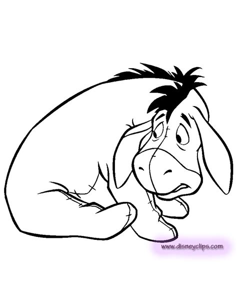 eeyore coloring pages easy coloring pages