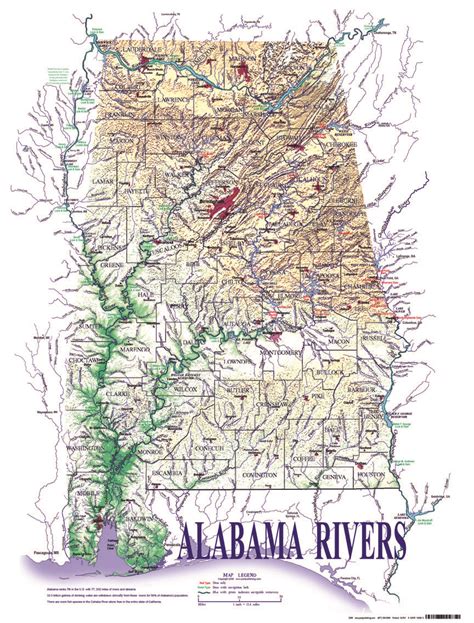 alabama rivers map rivers  alabama alabama creeks alabama streams
