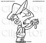 Messy Eating Cartoon Smores Boy Lineart Toonaday Outline sketch template