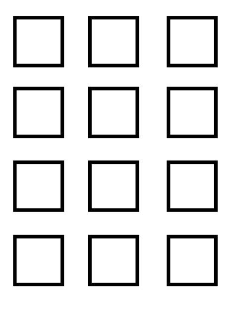 blank printable square template howtowiki