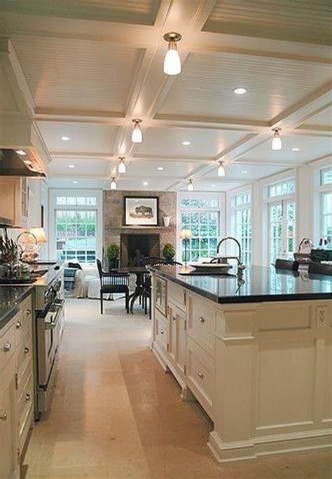 gorgeous cozy keeping room  kitchen design  farmhouse style kitchen kitchen remodel
