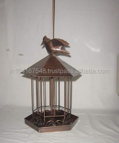 cuivre antique mangeoire  oiseauxdesign de luxe mangeoire  oiseaux avec plateau en metal