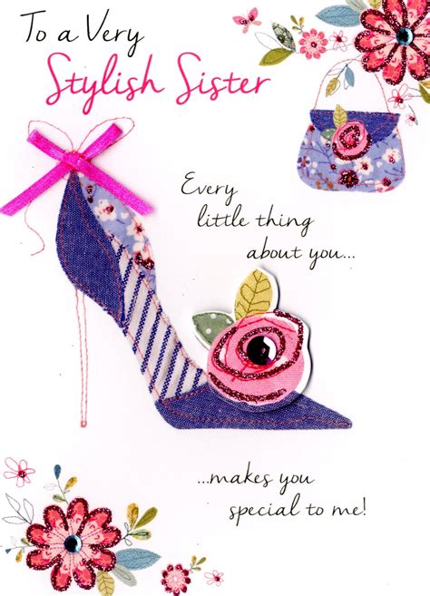 Very Stylish Sister Birthday Greeting Card Cards Love Kates