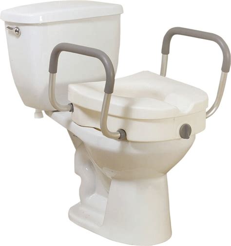 raised toilet seat  removable arms std