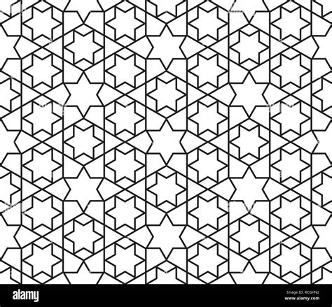 islamic pattern black  white stock  images alamy