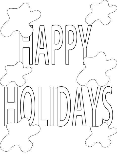 happy holidays coloring pages  print  coloring pages  kids