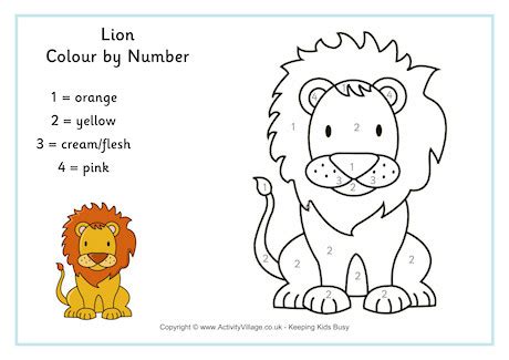 lion colour  number