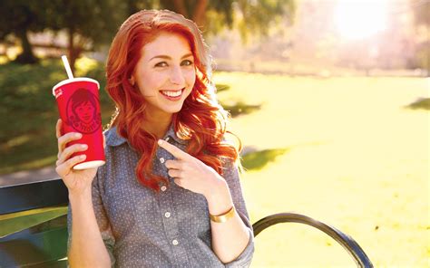 is the actress in the wendy s commercials a real redhead