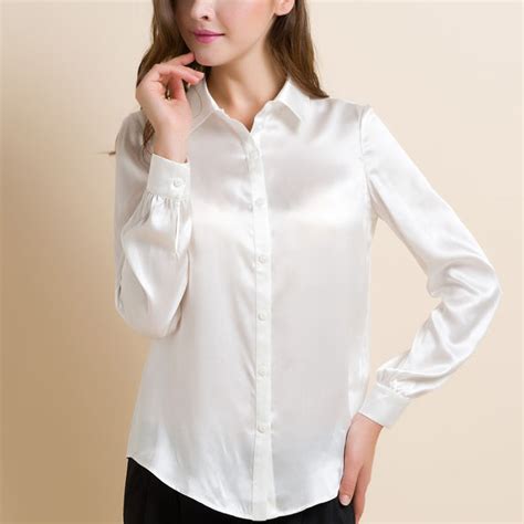 s xxxl women fashion silk satin blouse button ladies silk blouse shirt