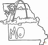 Missouri Coloring State Pages Indiana Alaska Color Printable Map Drawing Getcolorings Flag Categories sketch template
