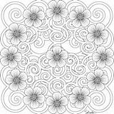 Coloring Pages Advanced Adults Mandala Swirl Printable Color Peace Flower Mandalas Adult Level Medium Symbol Sign Colouring Hippie Print Para sketch template