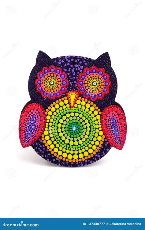 colorful mandala owl stock image image  colorful