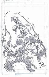 Spiderman Venom Vs Pencils Joeyvazquez Commission Deviantart sketch template
