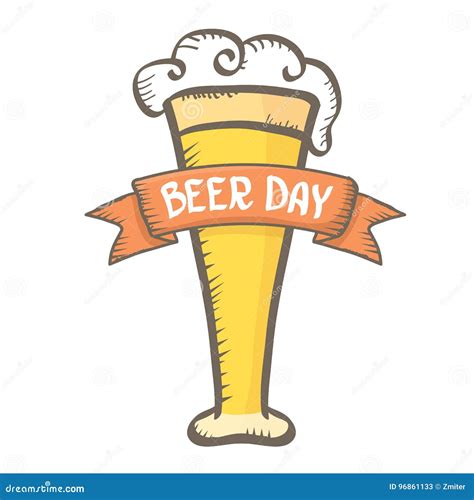 Happy Beer Day Vector Graphic Poster Stock Vector Illustration Of