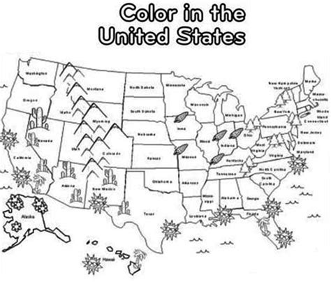 usa map coloring page pics coloring page