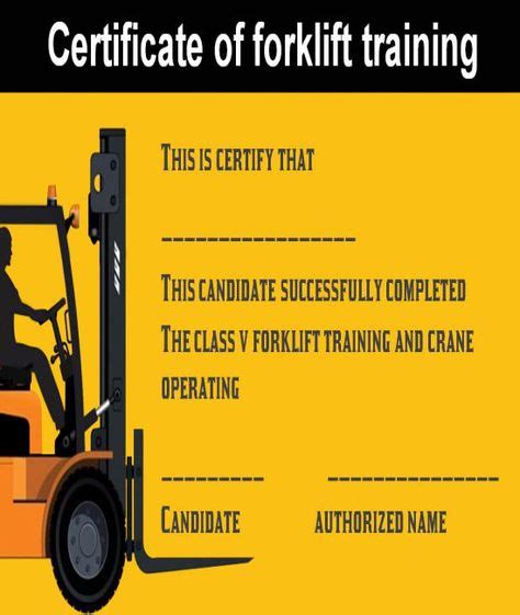 forklift certification card template  training providers