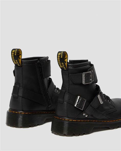 junior  romario leather buckle boots dr martens