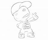 Sackboy Coloring Printable Template Pages sketch template
