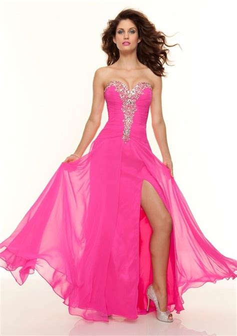 pagent outfit pagent dresses chiffon prom dress pink prom dresses