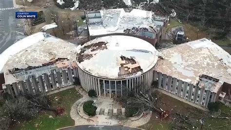 drone video  tornado damage  jacksonville state