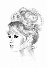Bardot Brigitte Drawing Loading sketch template