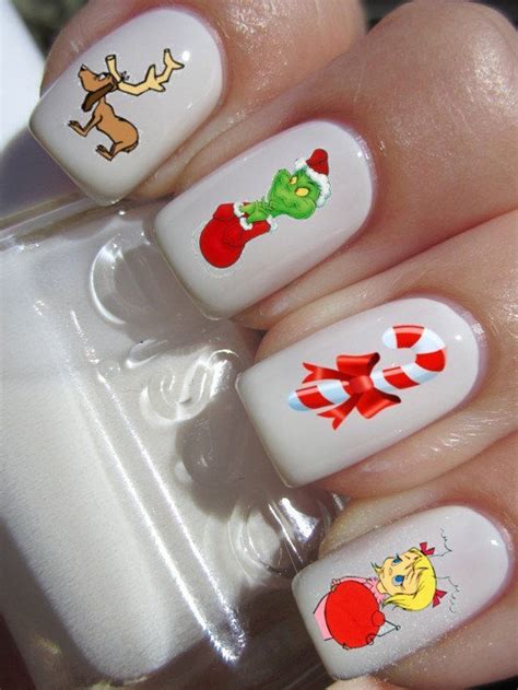 nostalgic christmas story manicures grinch nail decals