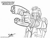 Pages Star Lord Coloring Galaxy Guardians Template sketch template
