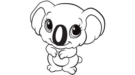baby koala kawaii cute koala coloring pages worksheetpedia
