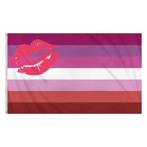 Lipstick Lesbian Gay Pride Lgbtq Flag 5ft X 3ft Polyester Double