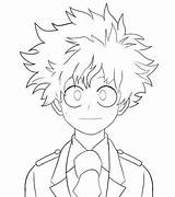 Academia Hero Coloring Midoriya Drawing Boku Pages Anime Drawings Bnha Face Draw Sketch Getdrawings Expression Popular Manga Template sketch template