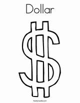 Coloring Dollar Sign Economy Outline Pages Money Sheet Economics Drawing Cliparts Print Stop Printable Noodle Template Cursive Clipart Twistynoodle Colouring sketch template