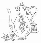 Embroidery Coloring Patterns Coffee Pages Tea Pottery Vintage Designs Sketches Pot Flickr Teapot Para Pots Hand Applique Pattern Dibujos Bordar sketch template
