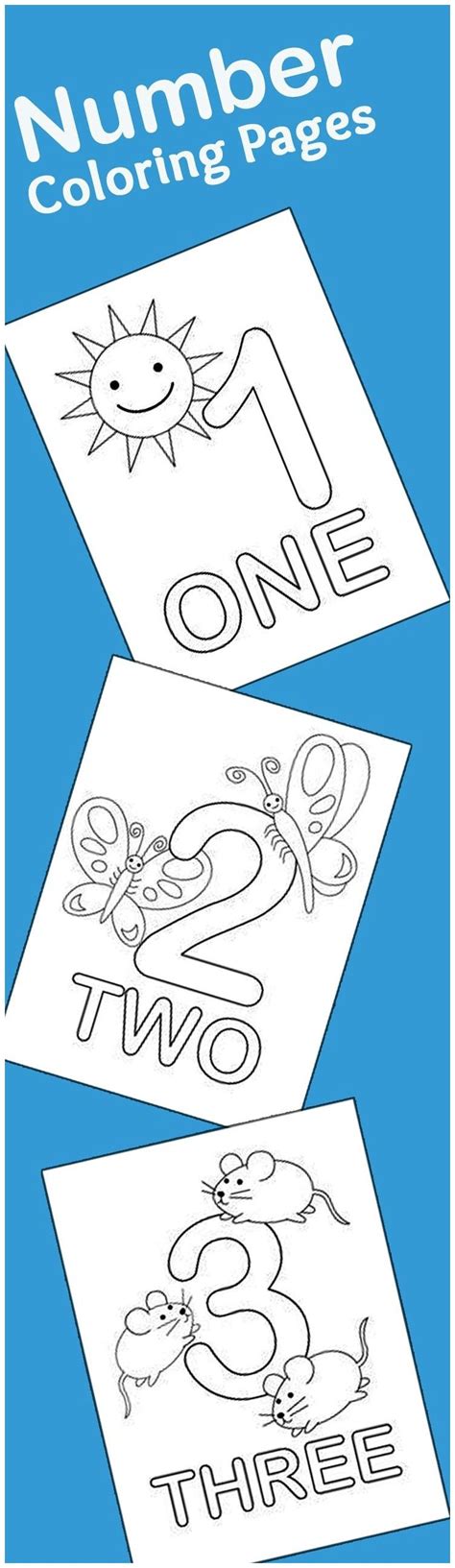 easy  learn number coloring pages  kids    list
