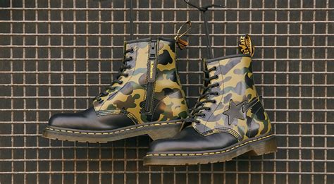 bape  dr martens  collaboration boot officially drops  january