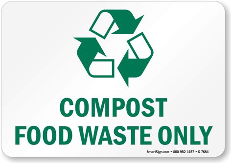 compost food waste   graphic sign recycling sign sku