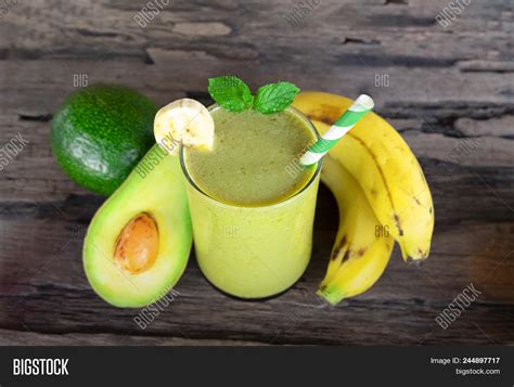 Avocado Mix Banana Image And Photo Free Trial Bigstock