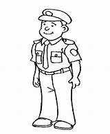 Police Policeman Drawing Coloring Officer Pages Badge Outline Security Guard Sheriff Kids Printable Sketch Clipart Uniform Draw Easy Color Man sketch template