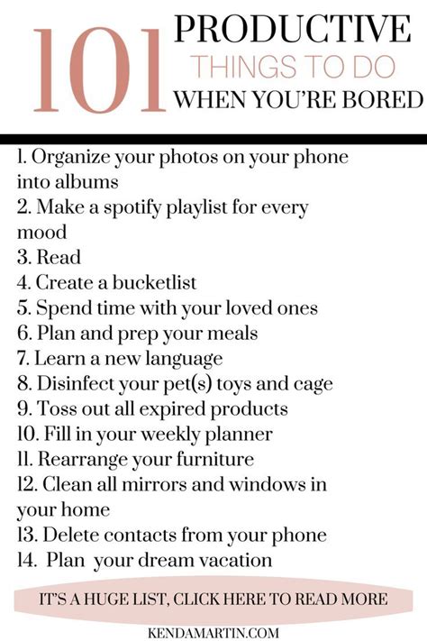 101 Productive Things To Do When You’re Bored Productive Things To Do