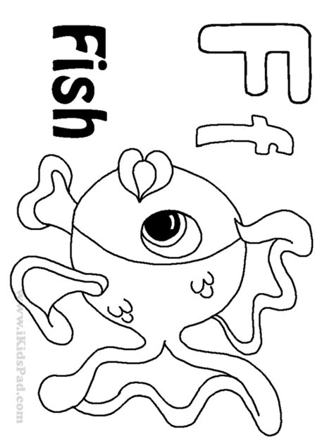 letter  coloring pages fish svm
