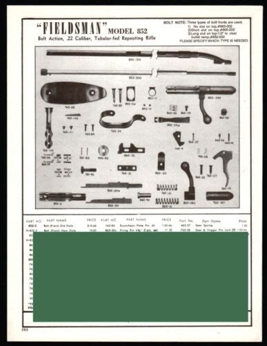 harrington richardson hr model  fieldsman rifle parts list ad ebay
