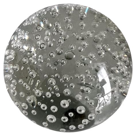 clear bubble murano glass paperweight  stdibs glass paperweight  bubbles glass