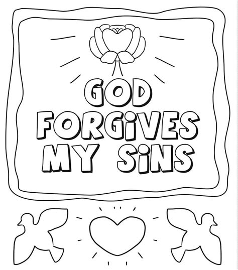 jesus forgives  sins coloring page  printable coloring pages
